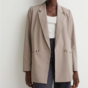 H&M ladies plaid blazer jacket